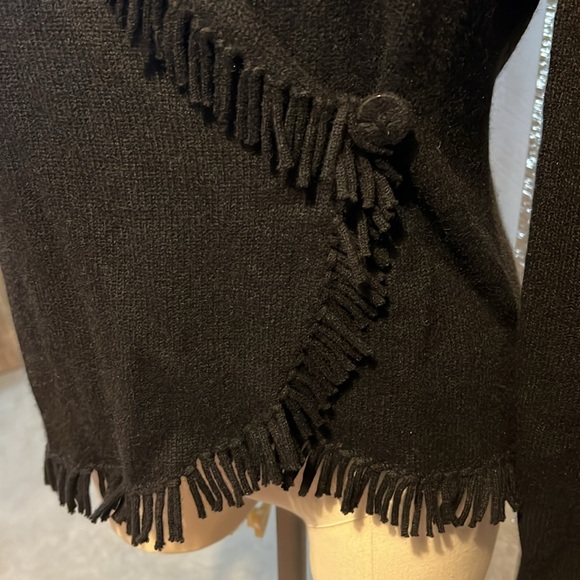 Magaschoni cashmere black fringe sweater - Picture 4 of 7
